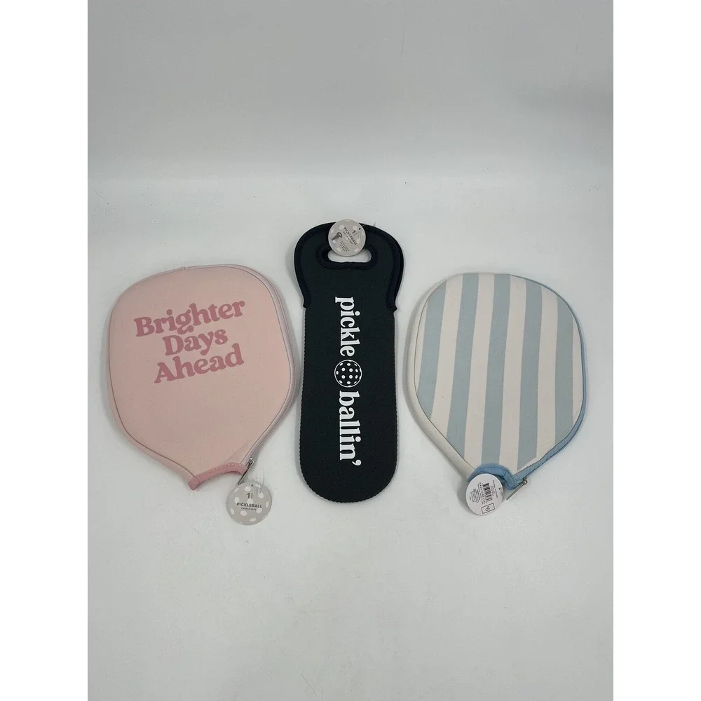 Pickleball Paddle Cases Brighter‎ Days And Blue Stripe W/ Pickleball Ball Sleeve